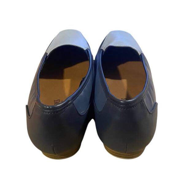 Harborsides Libbie Womens Loafers 11M Blue Black Faux Leather Slip On Shoes - Picture 6 of 9